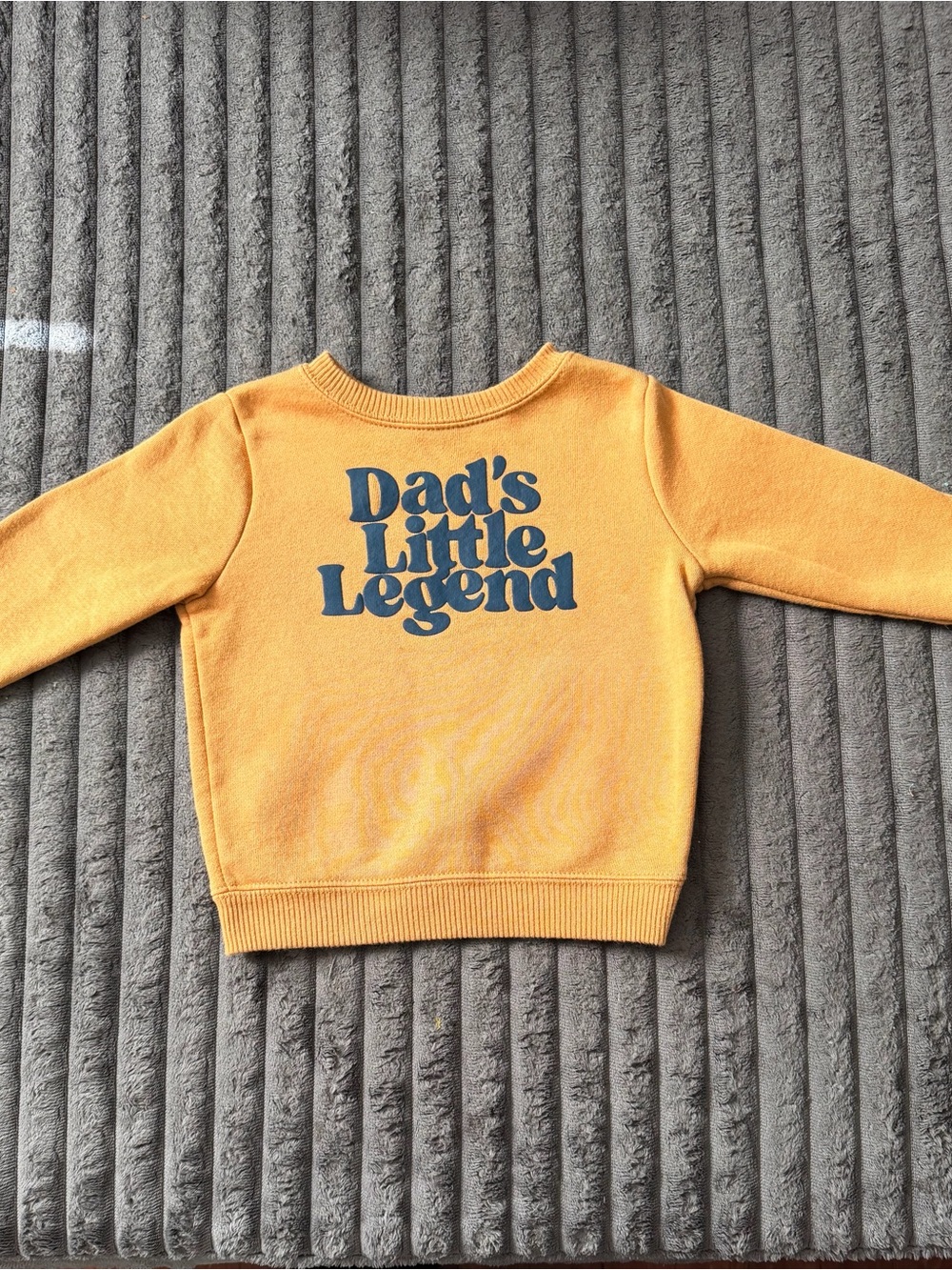 Garanimals Yellow Sweatshirt with Blue "Dad's Little Legend" Print
